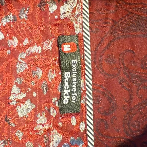 Paisley Jaquard Foil Button Down Shirt size XL